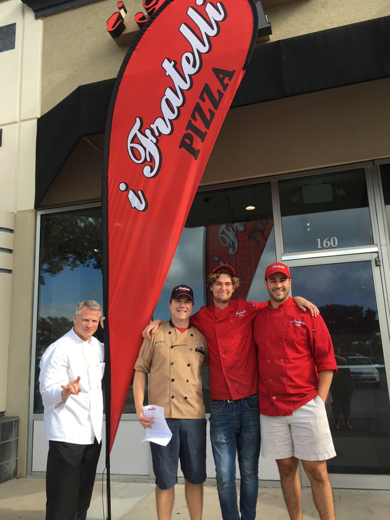 Mike Cole with our i Fratelli North Austin team: Ryan Rinker, Chas Mays, and Garrett DiPasquale